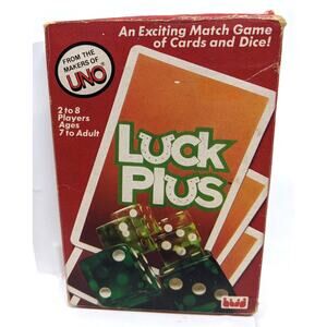 Luck Plus - Vintage Card Game from Makers of UNO - 2-8 Players, 7-Adult NEW